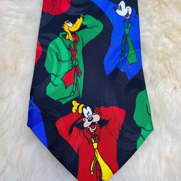 Retro Mickey, Inc Disney Characters  100% Silk Tie - Picture 1 of 4